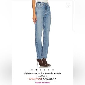 Agolde Light Blue Straight Leg Jeans